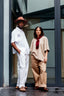 Pantalon barrel Wild - Beige